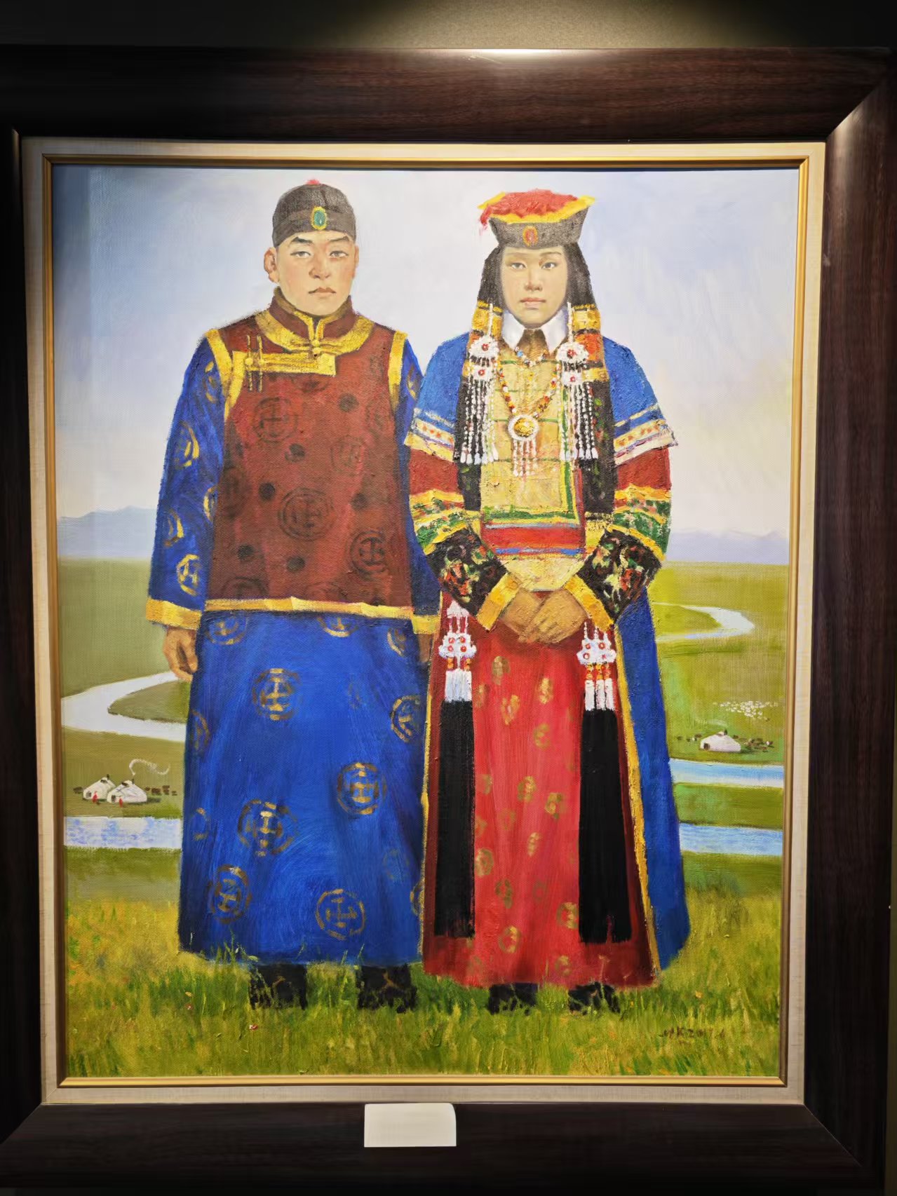 满琳女士捐赠的油画——满处克扎布汗与福晋(满琳女士的父母)
